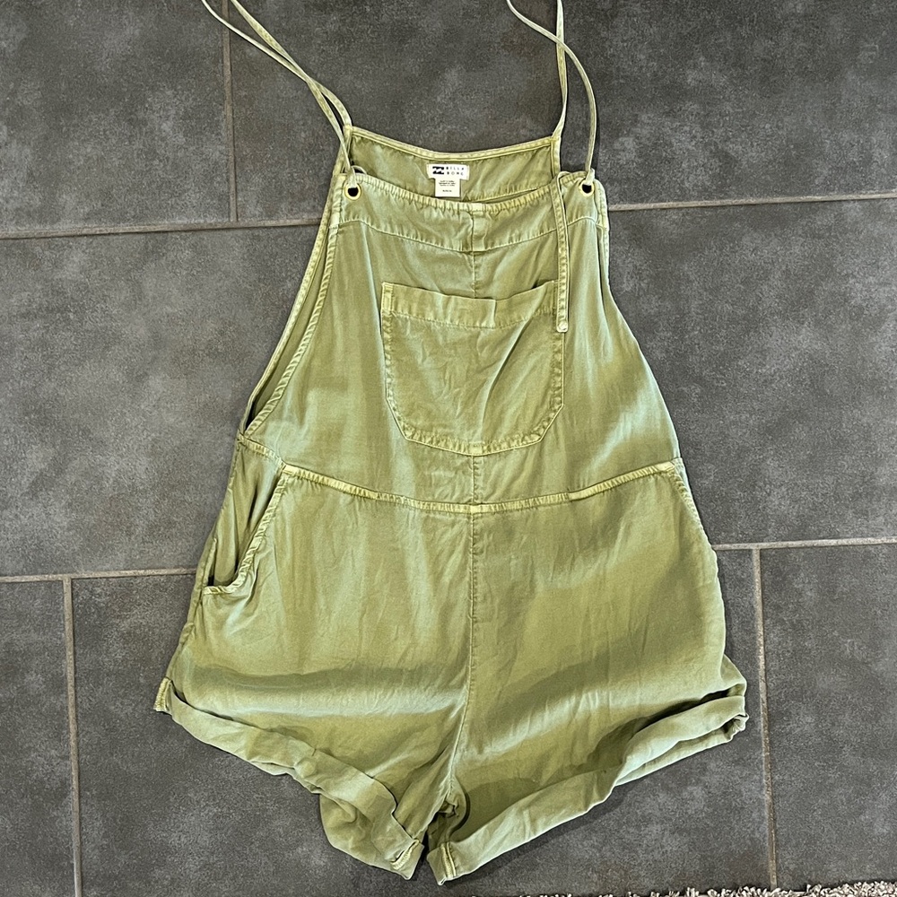 Billabong Olive Green cotton Overalls